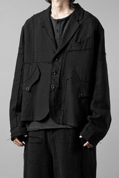 画像をギャラリービューアに読み込む, Professor.E PATCHWORK BLAZER (BLACK)