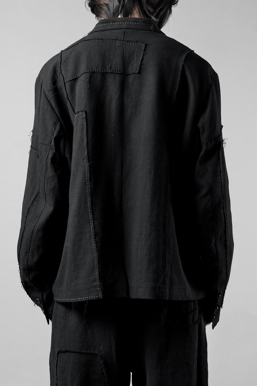 画像をギャラリービューアに読み込む, Professor.E PATCHWORK BLAZER (BLACK)