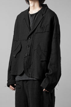画像をギャラリービューアに読み込む, Professor.E PATCHWORK BLAZER (BLACK)