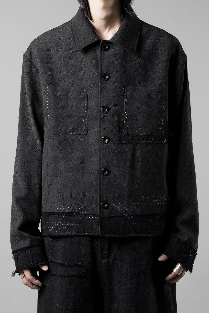 Load image into Gallery viewer, Professor.E STITCH WORK JACKET (BLACK)