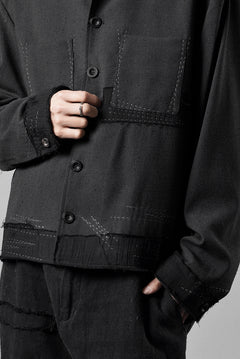 Load image into Gallery viewer, Professor.E STITCH WORK JACKET (BLACK)