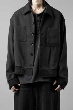 Load image into Gallery viewer, Professor.E STITCH WORK JACKET (BLACK)