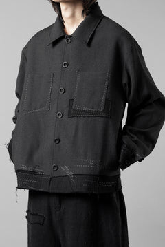 Load image into Gallery viewer, Professor.E STITCH WORK JACKET (BLACK)