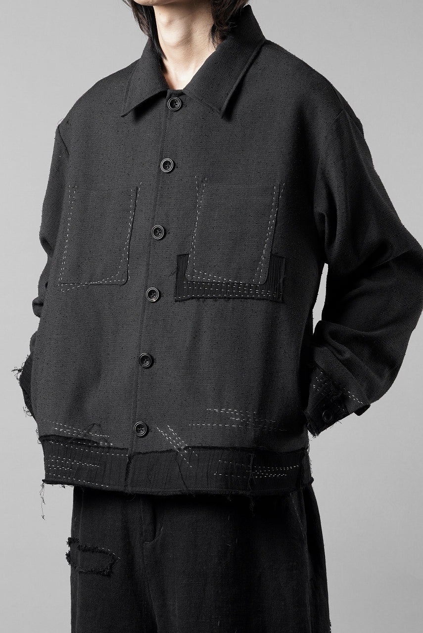 Load image into Gallery viewer, Professor.E STITCH WORK JACKET (BLACK)