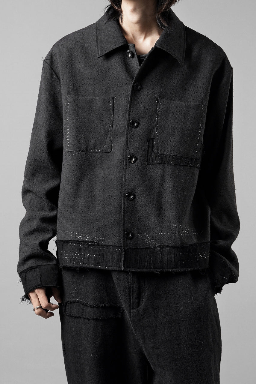 Load image into Gallery viewer, Professor.E STITCH WORK JACKET (BLACK)
