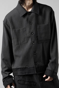 Load image into Gallery viewer, Professor.E STITCH WORK JACKET (BLACK)