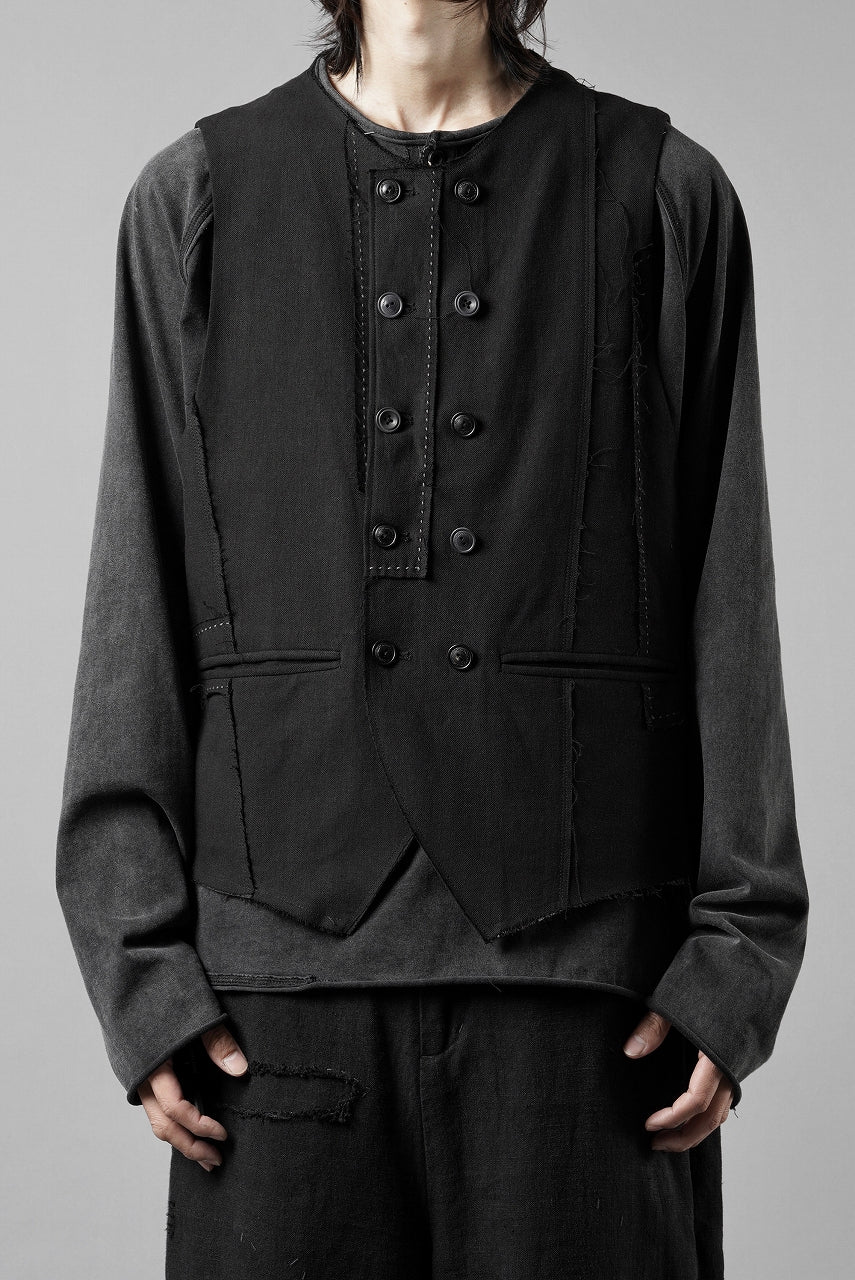画像をギャラリービューアに読み込む, Professor.E PATCHWORK WAISTCOAT (BLACK)