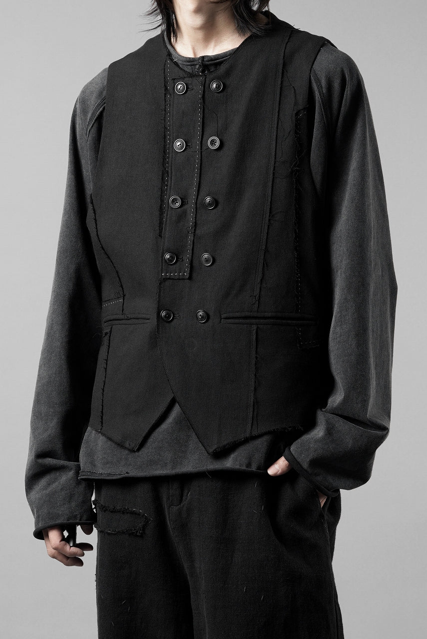 Professor.E PATCHWORK WAISTCOAT (BLACK)の商品ページ