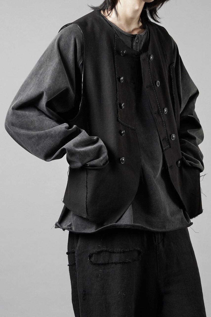 Professor.E PATCHWORK WAISTCOAT (BLACK)