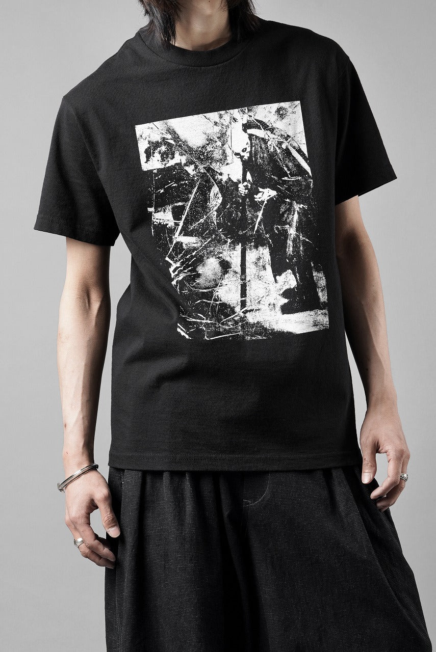 Y's for men x MASSES ROUND BODY S/S TEE / PRINT D (BLACK)