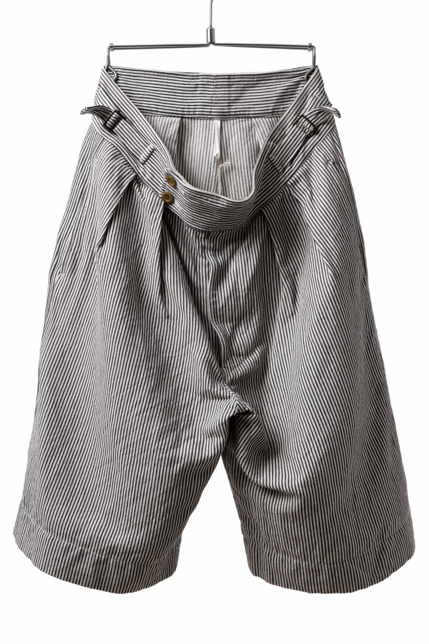 sus-sous gurkha short trousers / Herringbone Hickory (STRIPE)