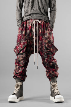 画像をギャラリービューアに読み込む, A.F ARTEFACT BELTED DETAIL JOGGER / JACQUARD ABSTRACT PATTERN (RED)