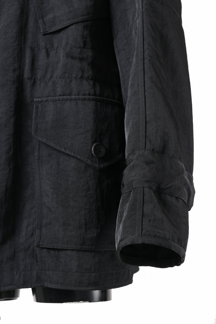 sus-sous 50's British MIDDLE PARKA / Vintage Flight Twill Nylon (BLACK)