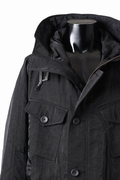 画像をギャラリービューアに読み込む, sus-sous 50&#39;s British MIDDLE PARKA / Vintage Flight Twill Nylon (BLACK)