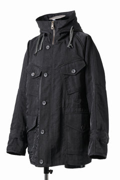 画像をギャラリービューアに読み込む, sus-sous 50&#39;s British MIDDLE PARKA / Vintage Flight Twill Nylon (BLACK)