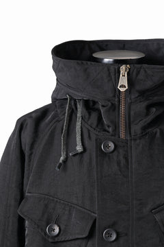 画像をギャラリービューアに読み込む, sus-sous 50&#39;s British MIDDLE PARKA / Vintage Flight Twill Nylon (BLACK)