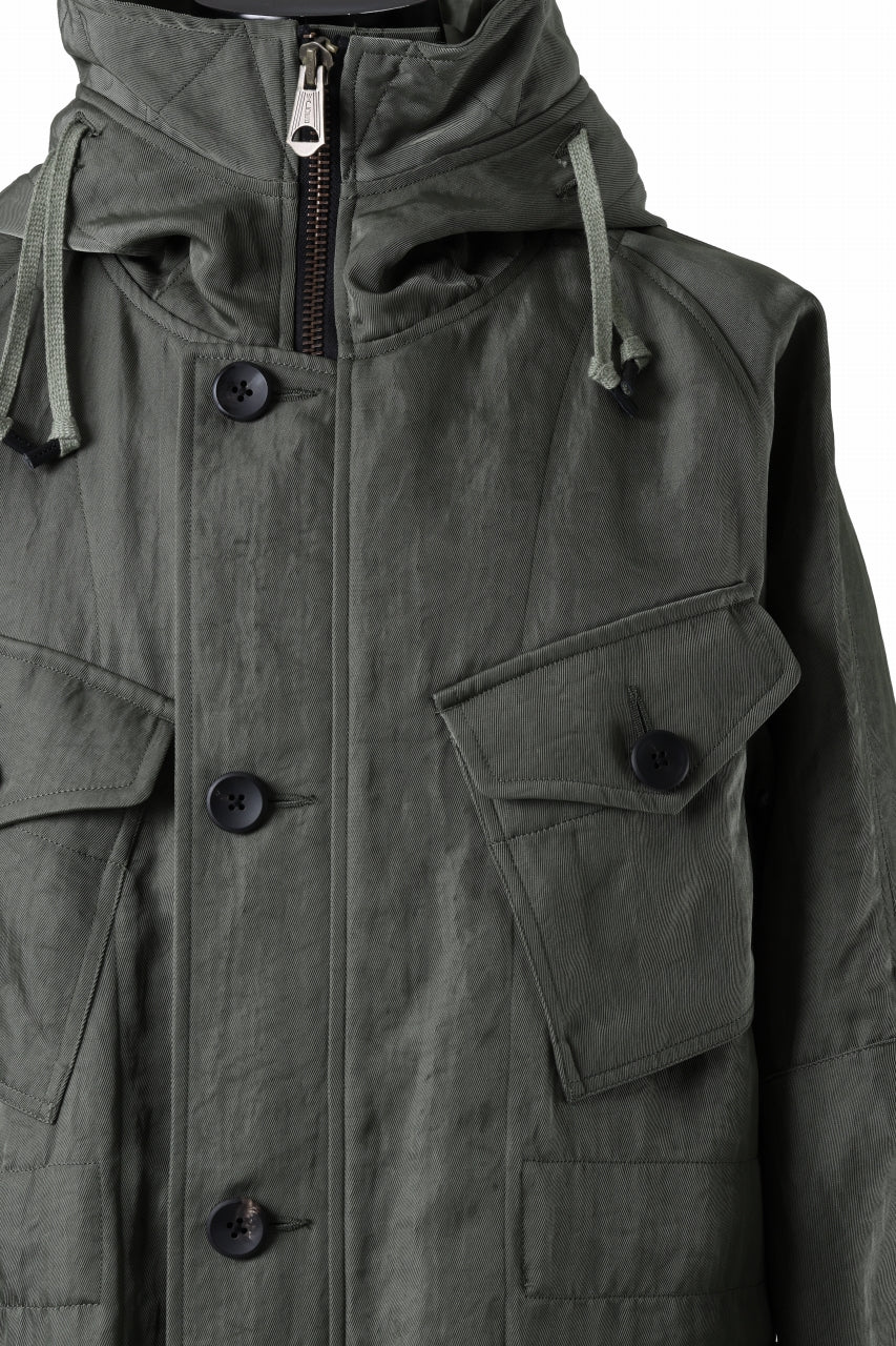 sus-sous 50's British MIDDLE PARKA / Vintage Flight Twill Nylon (SAGE GREEN)