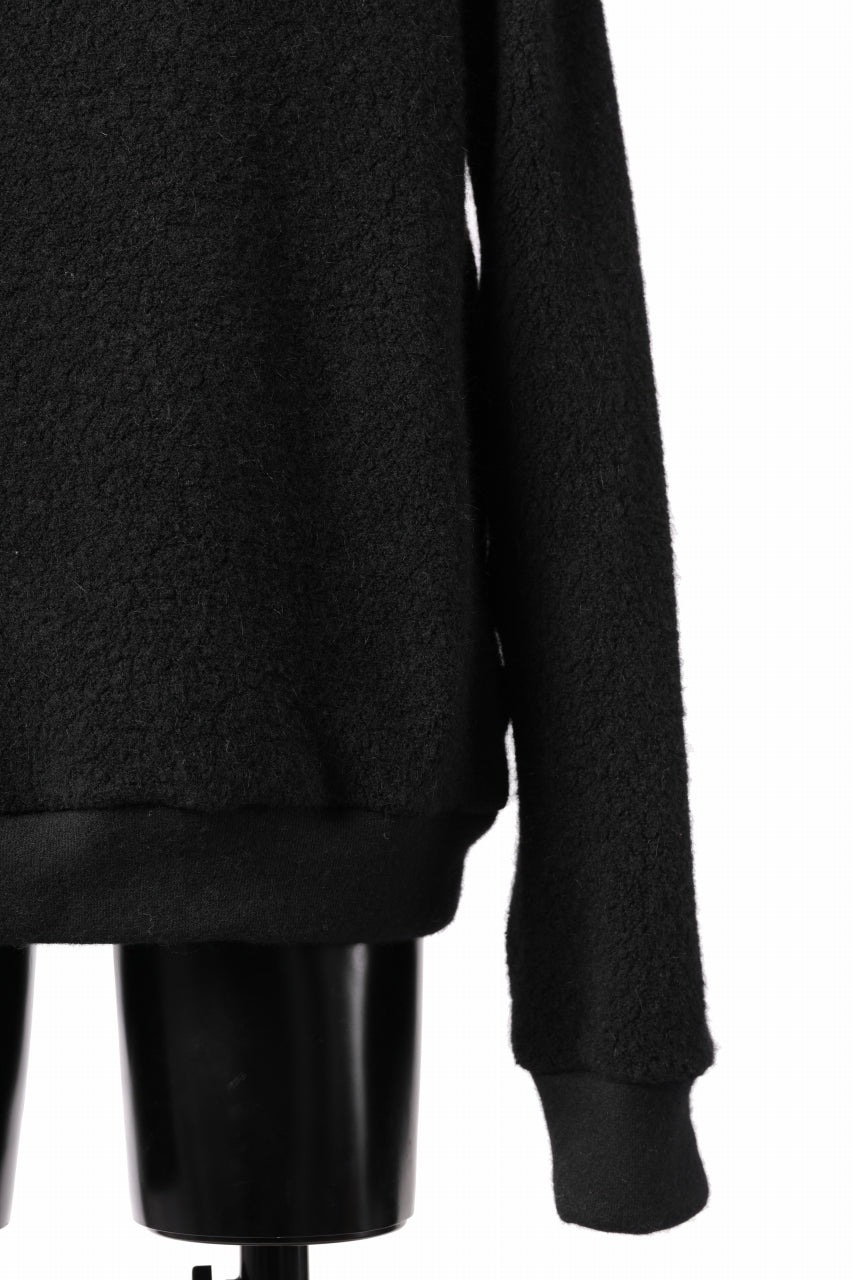 sus-sous Full Zip Track Jacket / Wool Boa Knit (BLACK)