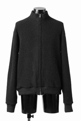 sus-sous Full Zip Track Jacket / Wool Boa Knit (BLACK)