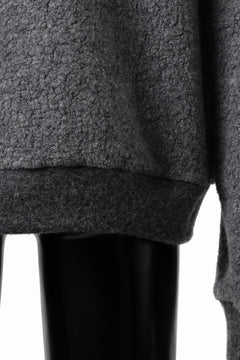 画像をギャラリービューアに読み込む, sus-sous Full Zip Track Jacket / Wool Boa Knit (GRAY)