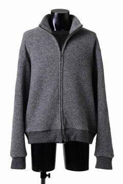 画像をギャラリービューアに読み込む, sus-sous Full Zip Track Jacket / Wool Boa Knit (GRAY)