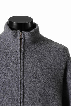 画像をギャラリービューアに読み込む, sus-sous Full Zip Track Jacket / Wool Boa Knit (GRAY)