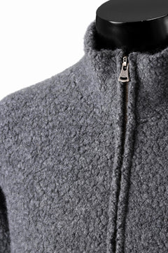 画像をギャラリービューアに読み込む, sus-sous Full Zip Track Jacket / Wool Boa Knit (GRAY)