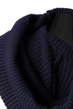 Load image into Gallery viewer, sus-sous popcorn wool knit / england merino wool (NAVY)