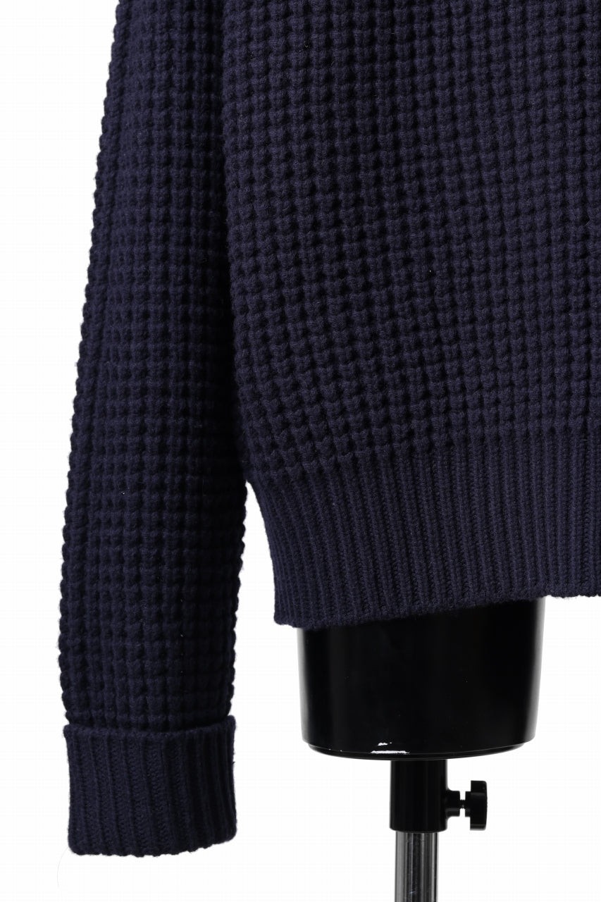 sus-sous popcorn wool knit / england merino wool (NAVY)