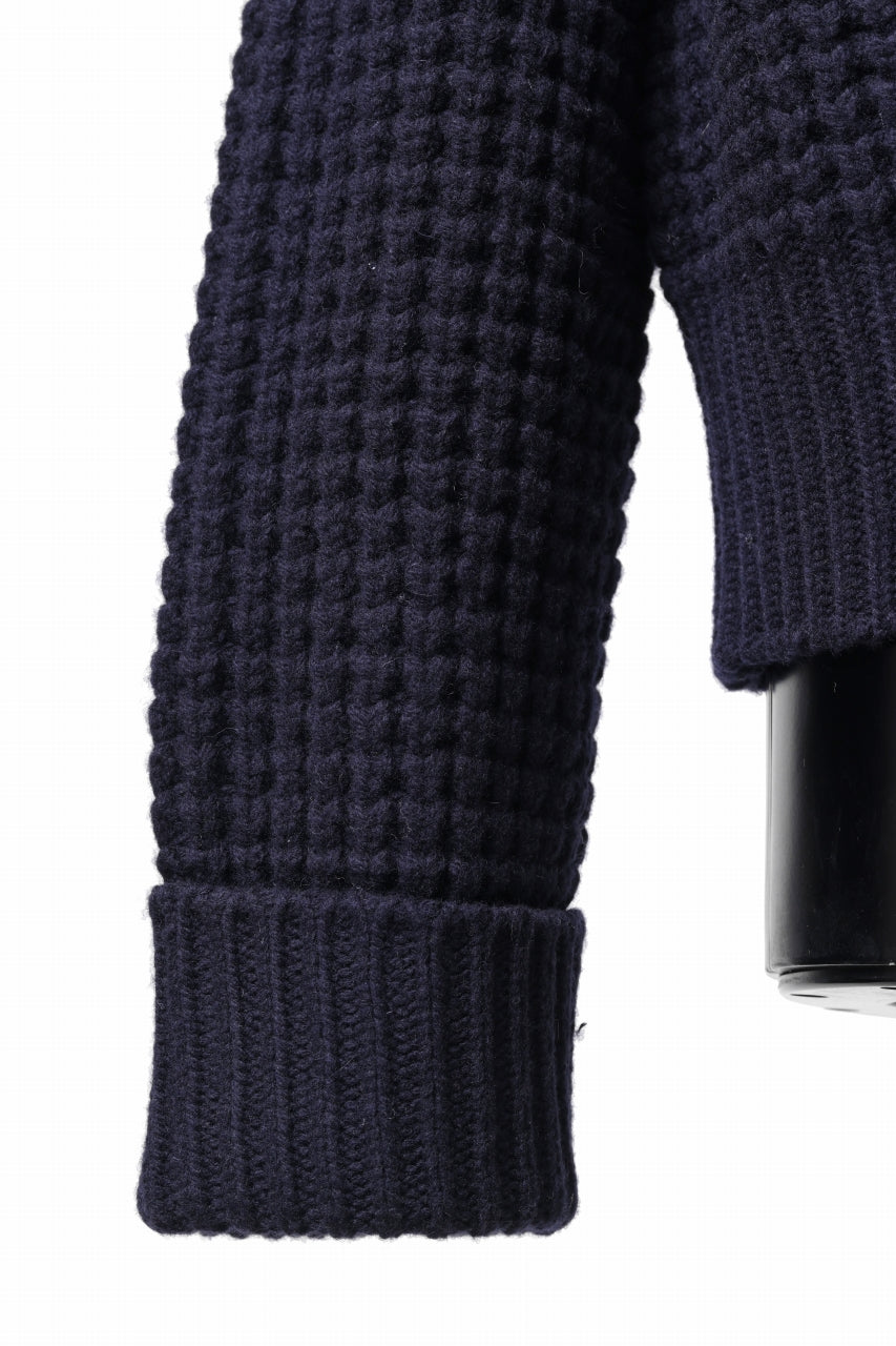 sus-sous popcorn wool knit / england merino wool (NAVY)