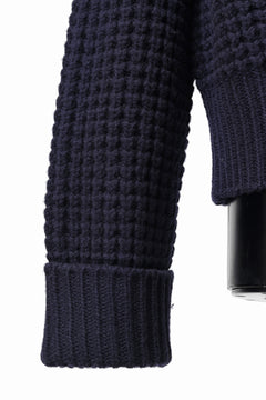 Load image into Gallery viewer, sus-sous popcorn wool knit / england merino wool (NAVY)