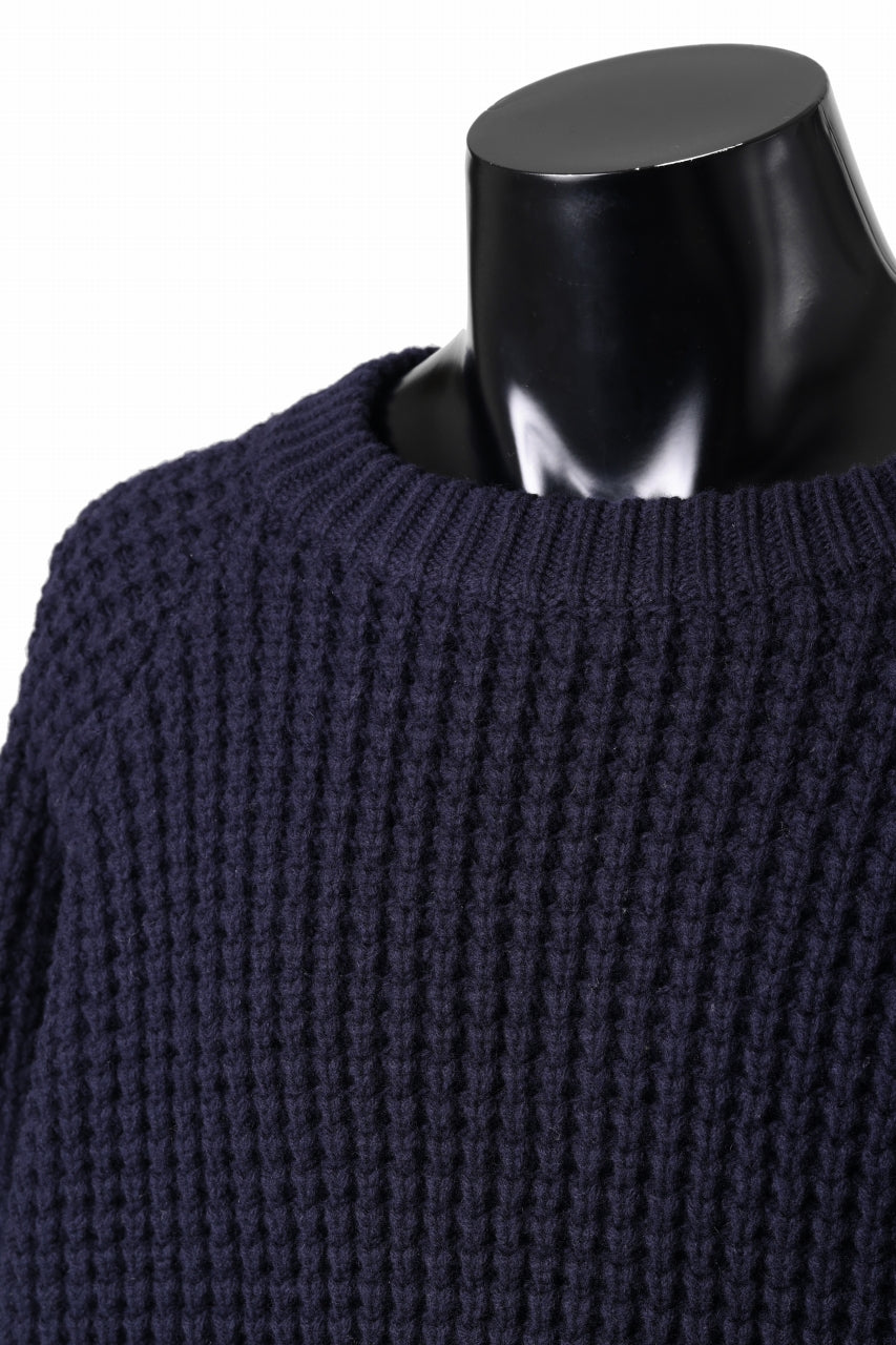 sus-sous popcorn wool knit / england merino wool (NAVY)