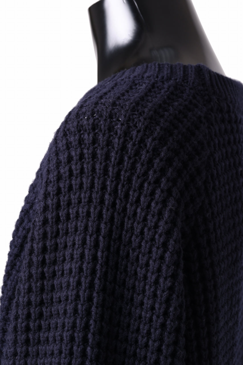 sus-sous popcorn wool knit / england merino wool (NAVY)