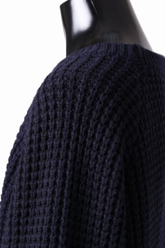 Load image into Gallery viewer, sus-sous popcorn wool knit / england merino wool (NAVY)