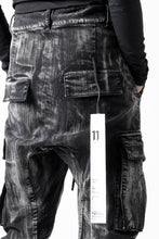 画像をギャラリービューアに読み込む, 11 BY BORIS BIDJAN SABERI CARGO POCKET PANTS / OBJECT DYED &amp; USED EFFECT &quot;P21B-F1481&quot; (BLACK)