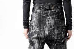 画像をギャラリービューアに読み込む, 11 BY BORIS BIDJAN SABERI LOW CROTCH BAGGY PANTS / OBJECT DYED &amp; USED EFFECT &quot;P4C-F1481&quot; (BLACK)