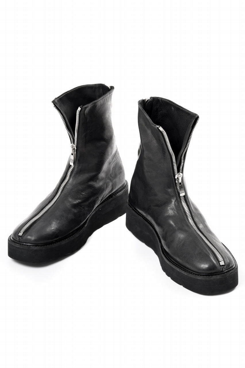 Load image into Gallery viewer, incarnation FRONT &amp; BACK ZIP BOOTS with HIGH CREPE SOLES / HORSE LEATHER (91N)