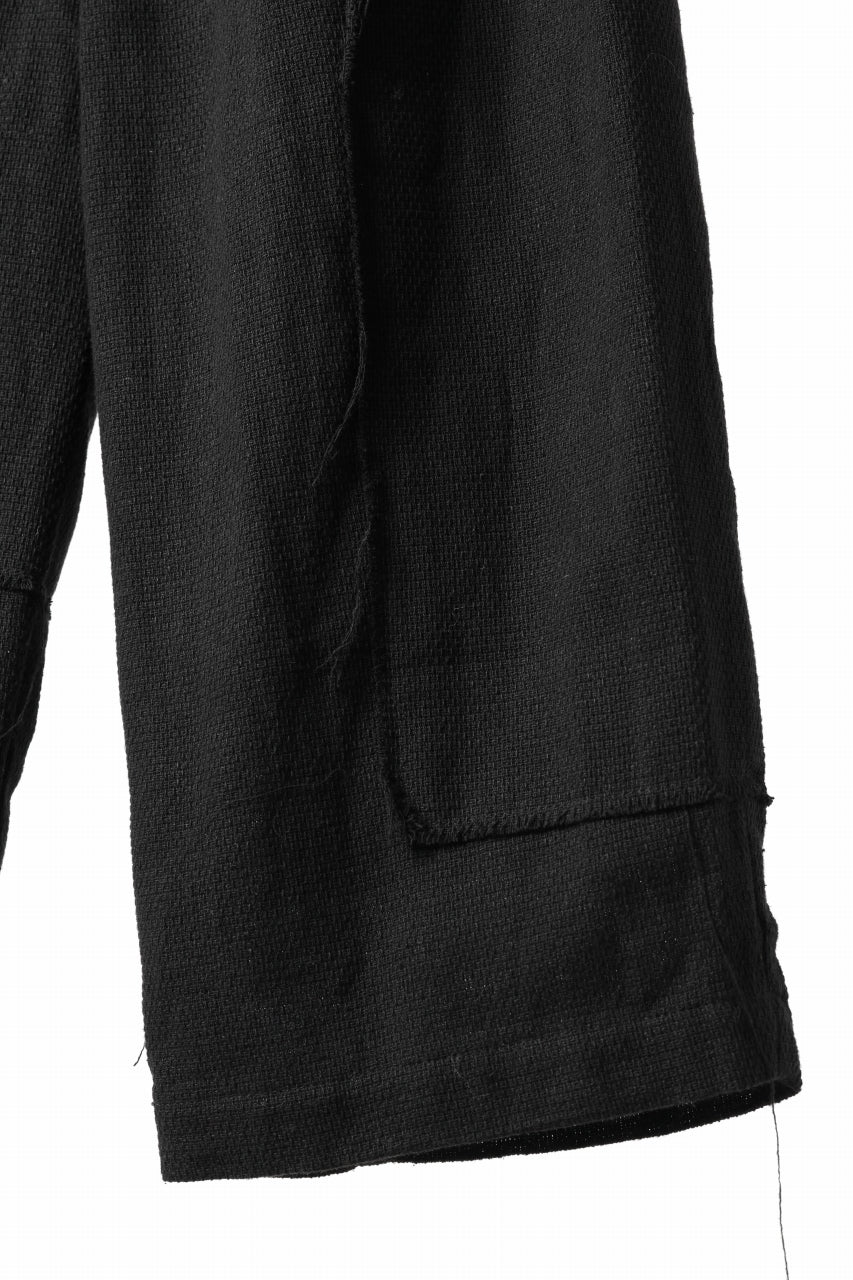 Aleksandr Manamis exclusive Bias Front Cropped Pant / Mesh Linen (BLACK)