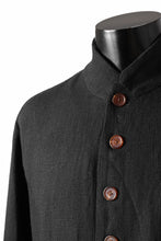 画像をギャラリービューアに読み込む, Aleksandr Manamis exclusive 19IEME Stand Collar Jacket / Mesh Linen (BLACK)
