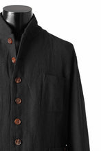 Load image into Gallery viewer, Aleksandr Manamis exclusive 19IEME Stand Collar Jacket / Mesh Linen (BLACK)