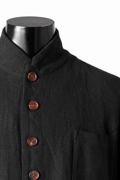 画像をギャラリービューアに読み込む, Aleksandr Manamis exclusive 19IEME Stand Collar Jacket / Mesh Linen (BLACK)