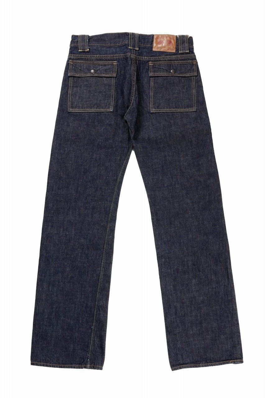 Load image into Gallery viewer, FULLCOUNT 1246W Bush Pants / 13.7oz Zimbabwe Selvedge Denim (INDIGO BLUE / ONE WASHED)