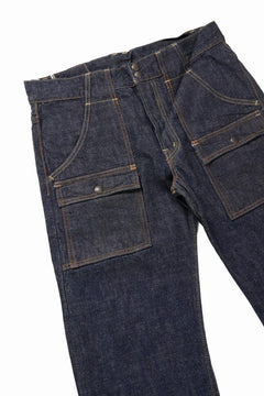 Load image into Gallery viewer, FULLCOUNT 1246W Bush Pants / 13.7oz Zimbabwe Selvedge Denim (INDIGO BLUE / ONE WASHED)