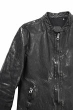 Load image into Gallery viewer, ISAMU KATAYAMA BACKLASH ITALY SHOULDER GARMENT-DYED SINGLE RIDERS JACKET(BLACK)
