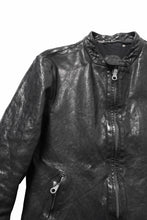 Load image into Gallery viewer, ISAMU KATAYAMA BACKLASH ITALY SHOULDER GARMENT-DYED SINGLE RIDERS JACKET(BLACK)