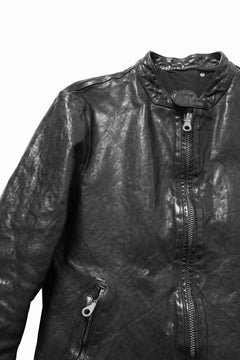 Load image into Gallery viewer, ISAMU KATAYAMA BACKLASH ITALY SHOULDER GARMENT-DYED SINGLE RIDERS JACKET(BLACK)