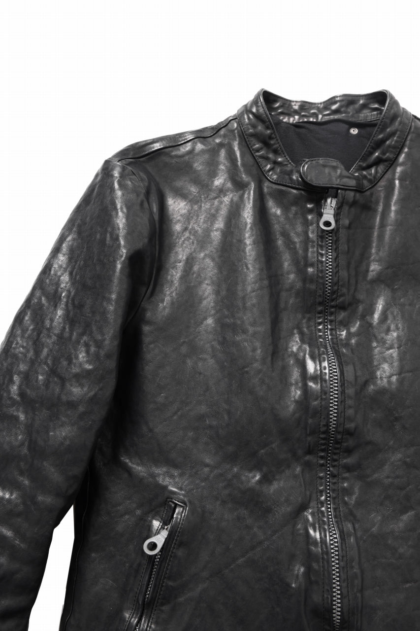 Load image into Gallery viewer, ISAMU KATAYAMA BACKLASH ITALY SHOULDER GARMENT-DYED SINGLE RIDERS JACKET(BLACK)