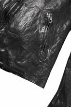 Load image into Gallery viewer, ISAMU KATAYAMA BACKLASH ITALY SHOULDER GARMENT-DYED SINGLE RIDERS JACKET(BLACK)