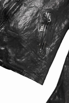 Load image into Gallery viewer, ISAMU KATAYAMA BACKLASH ITALY SHOULDER GARMENT-DYED SINGLE RIDERS JACKET(BLACK)