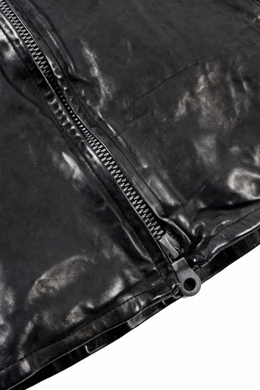 Load image into Gallery viewer, ISAMU KATAYAMA BACKLASH ITALY SHOULDER GARMENT-DYED SINGLE RIDERS JACKET(BLACK)